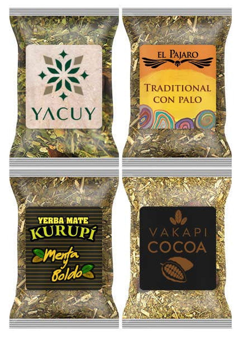 Yerba-Mate-Tee-Set ● Mango Tropicales Mate-Tee 500 g ● Mate-Tee-Set 4 x 25 g ● Mate-Tee mit Früchten ● Yerba Mate-Tee mit Mango, Ananas, Zitrone