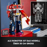 LEGO 10302 Icons Optimus Prime Set, 2-in-1-Roboterfigur und Modell-Truck, Transformers-Spielzeugmodellbausatz für Erwachsene, Geburtstags- oder Weihnachtsgeschenk für Männer, Frauen, Sie und Ihn. Bausets Besuchen Sie den LEGO-Store