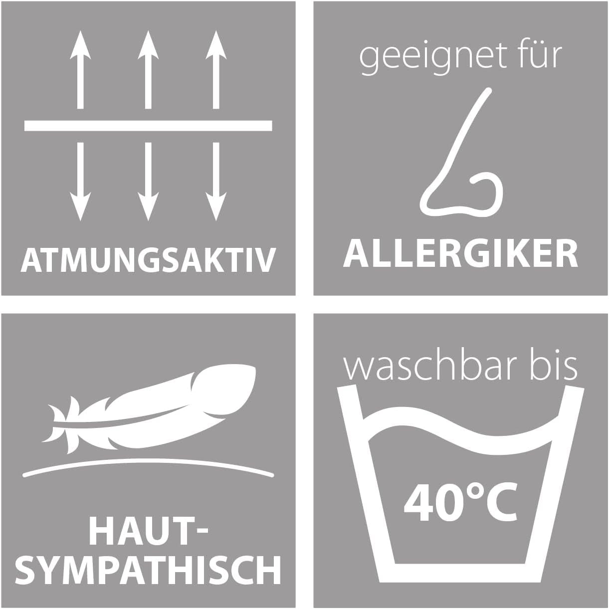 Traumnacht Green Basic Kissenset bestehend aus zwei Kissen 80 x 80 cm, Öko-Tex zertifiziert, produziert nach dem deutschen Qualitätsstandard Naty Shop Standardkissen