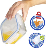 Max Home 8er-Pack luftdichte Glasbehälter, Mikrowellen-Lunchbox aus Glas, wiederverschließbare Lebensmittelbehälter, 550 ml, transparente Deckel, Lebensmittelbehälter (16538), Aufbewahrungsboxen für Lebensmittel, Naty Shop