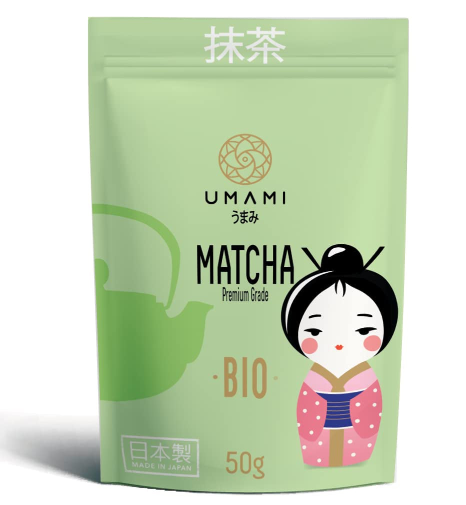 Matcha Umami Bio-Grüntee-Pulver – Premium-Qualität, angebaut in Uji, Kyoto (Japan) Aus biologischem Anbau. 50 g