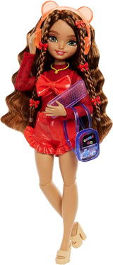 Barbie Dream Besties-Puppe und Zubehör, bewegliche Teresa-Modepuppe mit braunen Haaren und Haarspangen, 10-teiliges Videospiel-Thema, HYC23 Naty Shop-Puppen-Videospiele