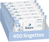 BIOLANE – Baby-Feuchttücher mit Wasser – 225 Tücher – 3 x 75 Stück – sanfte und effektive Reinigung – ab der Geburt – französische Qualität
