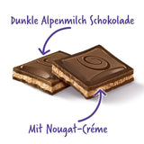 Milka Black Milk – Alpine Zartbitterschokolade mit Milch- und cremiger Nougatfüllung – 85g (5er Pack)