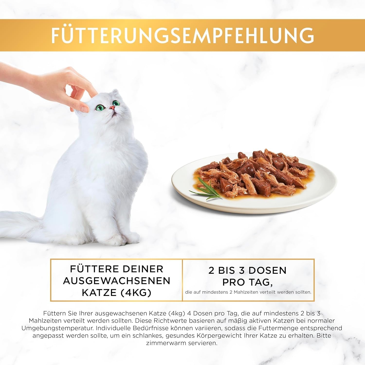 Gourmet Gold Fine Composition Nassfutter für Katzen mit Rind und Huhn, 12er Pack (12 x 85g)