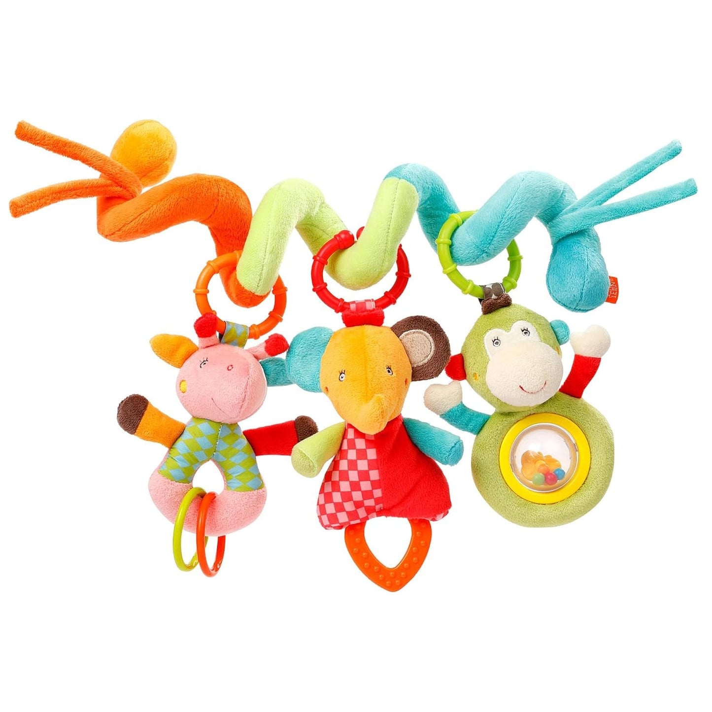 Fehn Activity Spiral Sleeping Forest – Kinderwagenspielzeug zum Anfassen und Halten – Babyspielzeug für Bett, Laufstall, Kinderwagen und Autositz – Motorikspielzeug für Babys und Kleinkinder ab 0+ Monaten Babyspielzeug Naty Shop Safari