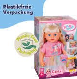 BABY born Carla – 43 cm große Puppe – hochwertiges blondes Haar mit Strähnen – keine Batterien erforderlich – geeignet für Kinder ab 4 Jahren – inklusive 7 Zubehörteilen, rosa