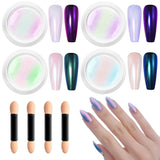 BISHENGYF Rose Gold Chrome Nail PowderNeue Upgrade Grosse Kapazitä Chrom PulverSuper-Spiegeleffekt Metall Mirror Chrome Powder –Neon Glassy Pearl Effect Glitter Nagelkunst Pulver Für DIY Salon