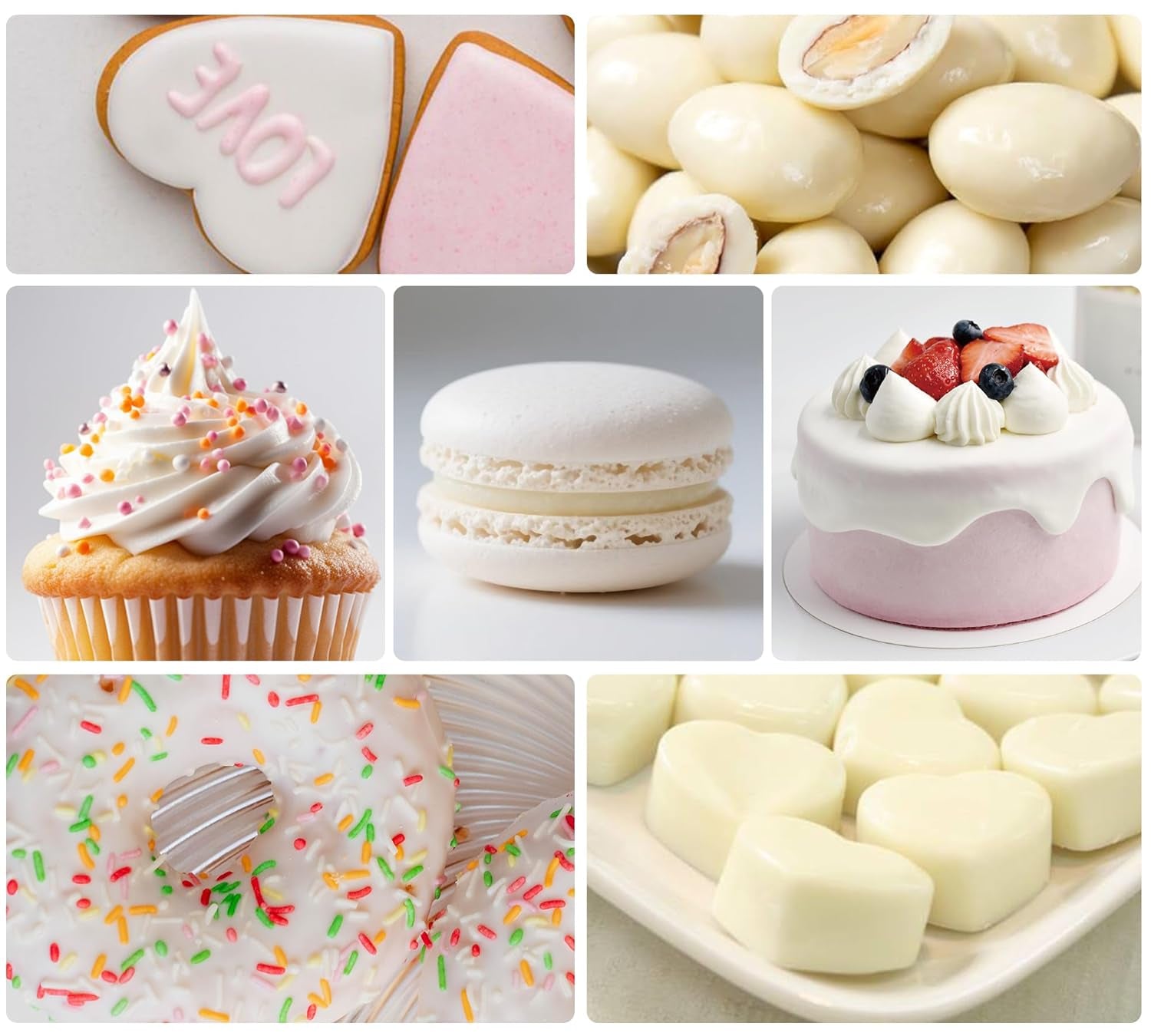 Fettlösliche Lebensmittelfarbe 55 g, weiße Lebensmittelfarbe auf Ölbasis für Schokolade, Fondant, Macaron, Kuchendekoration, konzentrierte Lebensmittelfarbe auf Ölbasis zum Backen, Kochen, Zuckerguss, Cupcakes
