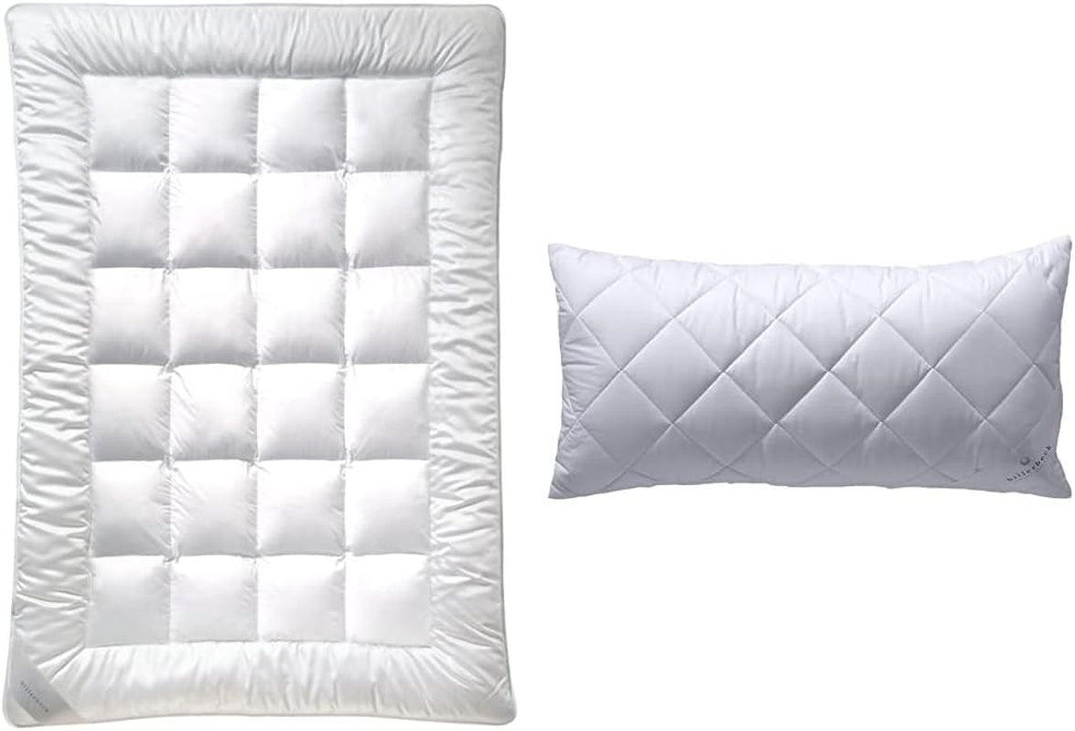 Billerbeck E21 King-Faser-Bettdecke – Bettdecke aus raffinierter Aloe-Vera-Faser – 135 x 200 cm, mittelgroß, wärmende Ganzjahresdecke, weiß. Naty Shop Duvets & Quilts Faserkissenpaket 135 x 200 cm, mittelgroß