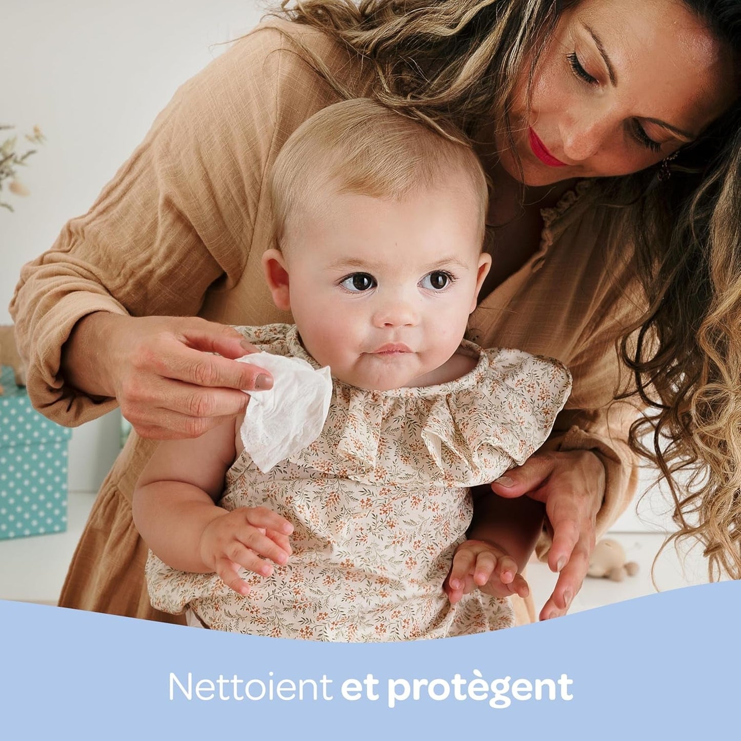 BIOLANE – Baby-Feuchttücher mit Wasser – 225 Tücher – 3 x 75 Stück – sanfte und effektive Reinigung – ab der Geburt – französische Qualität