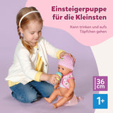 Baby Born Lena Babypuppe (Mädchen) – 36 cm – 7 Funktionen, inklusive Zubehör und Matratze – Funktioniert komplett ohne Batterien – Geeignet für Kleinkinder ab 1 Jahr