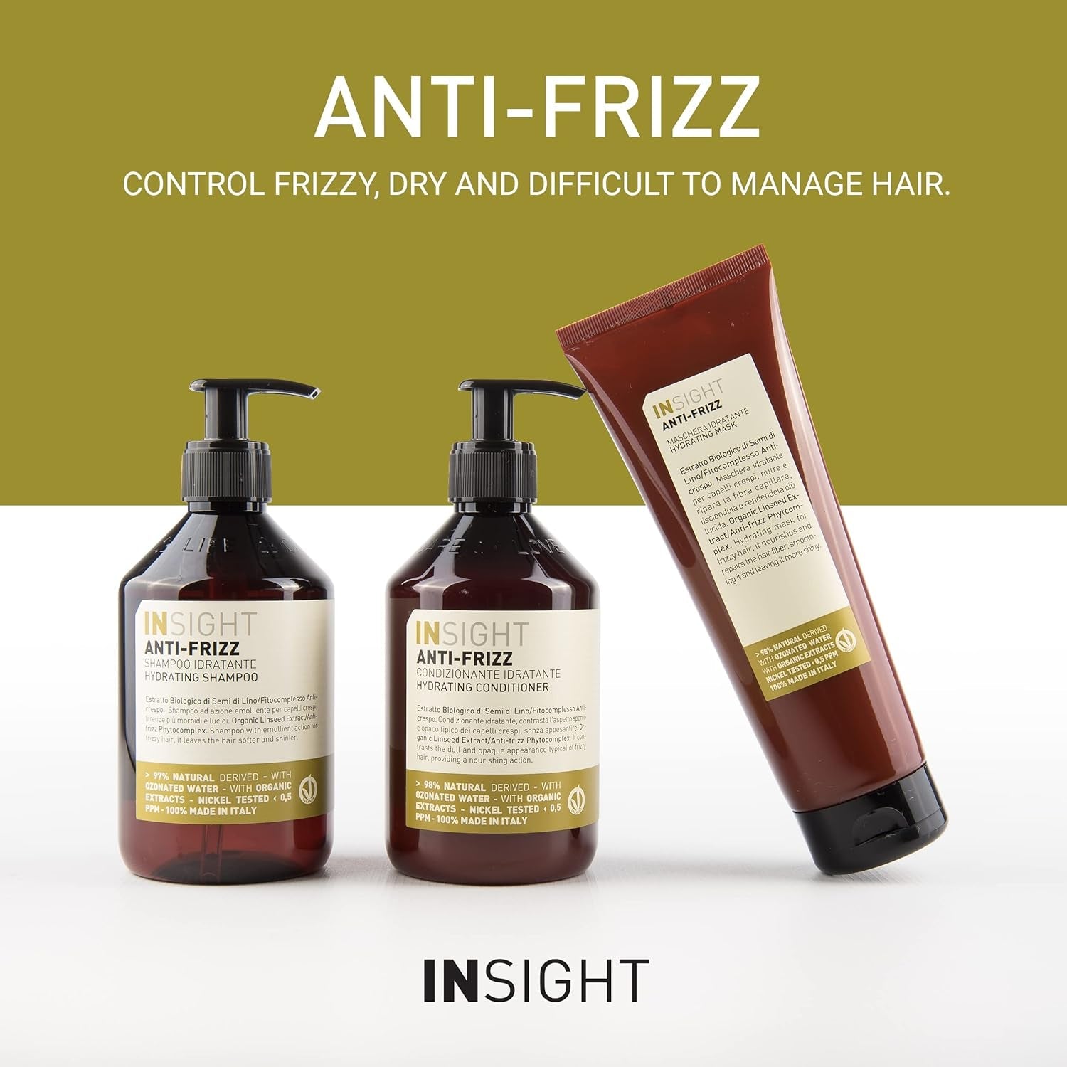 ANTI-FRIZZ FEUCHTIGKEITSMASKE 250 ml Naty Shop Haarmaske