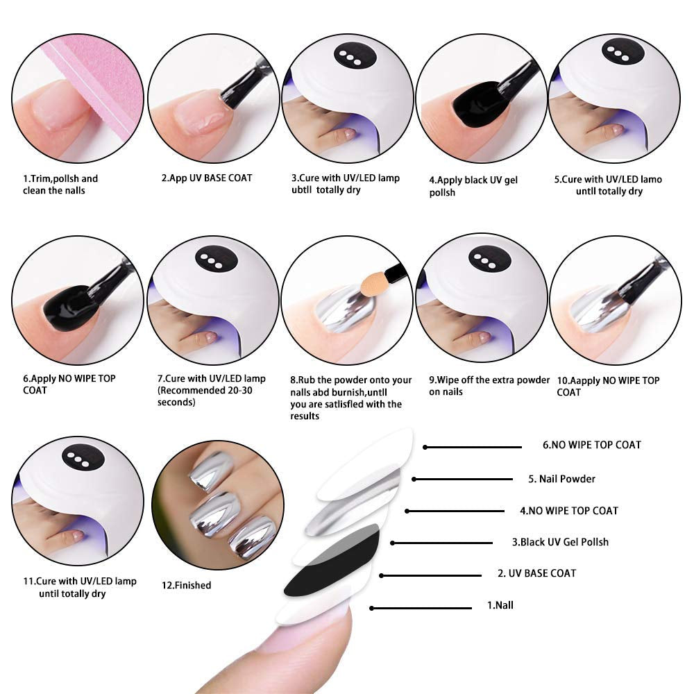 BISHENGYF Rose Gold Chrome Nail PowderNeue Upgrade Grosse Kapazitä Chrom PulverSuper-Spiegeleffekt Metall Mirror Chrome Powder –Neon Glassy Pearl Effect Glitter Nagelkunst Pulver Für DIY Salon