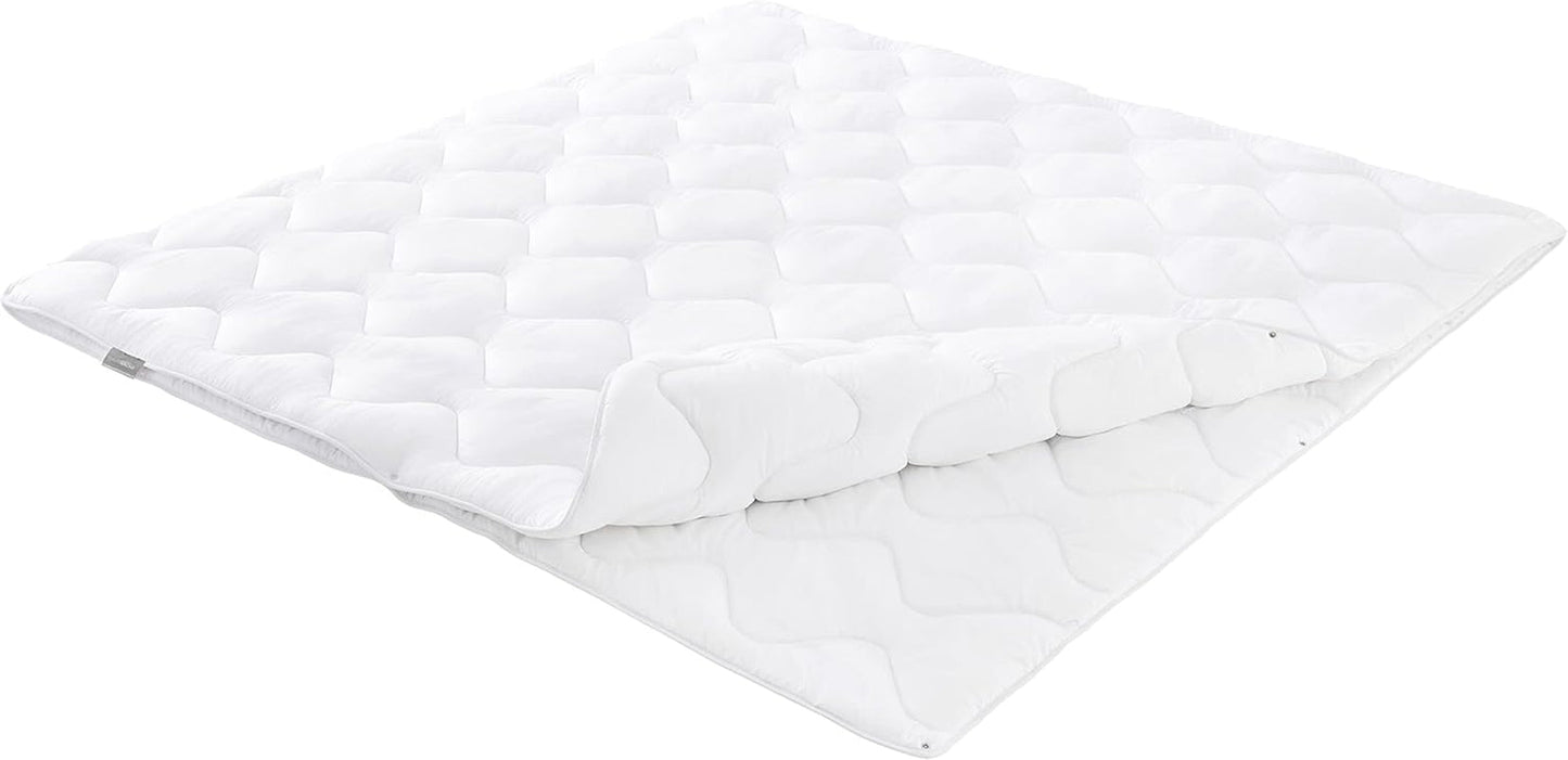 Traumnacht Basic Decke 4 Jahreszeiten, Für jede Jahreszeit, Mit angenehm weichem Mikrofaserbezug in 135 x 200 cm, Weiß, Öko Tex zertifiziert, Entwickelt in Deutschland Bettdecken und Steppdecken Naty Shop 4 Jahreszeiten 135 x 200 cm