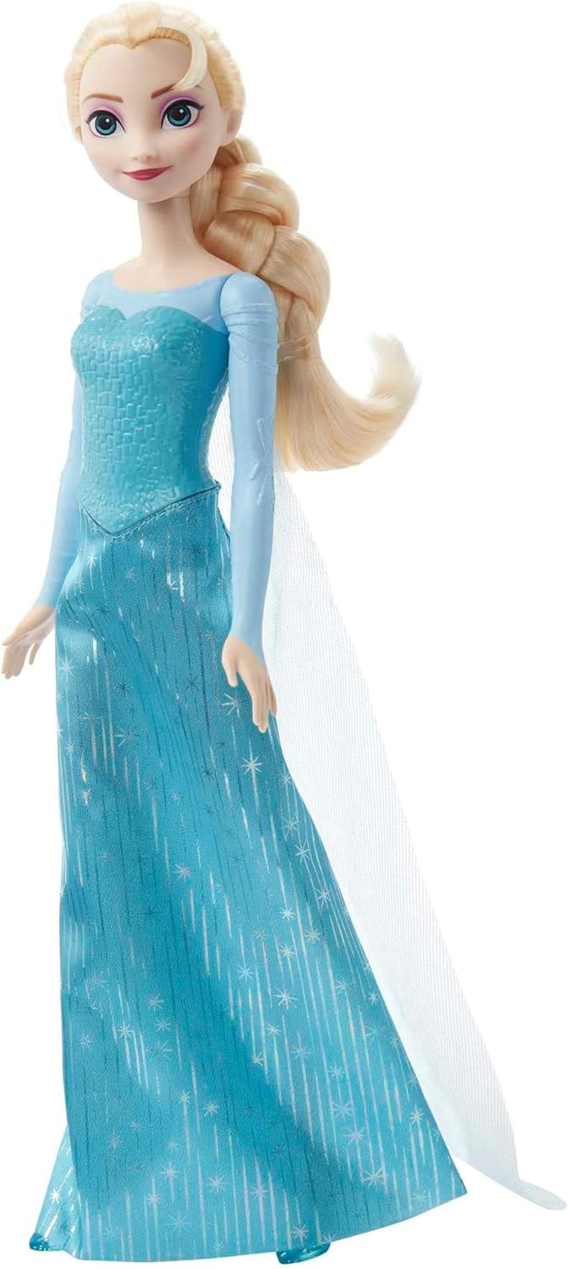Mattel Disney Die Eiskönigin Elsa-Puppe, Die Eiskönigin-Puppe, gekämmte blonde Haare, Möbel, abnehmbare Schuhe, Disney-Geschenke, 3 Jahre altes Spielzeug, HLW47 Naty Shop-Puppen