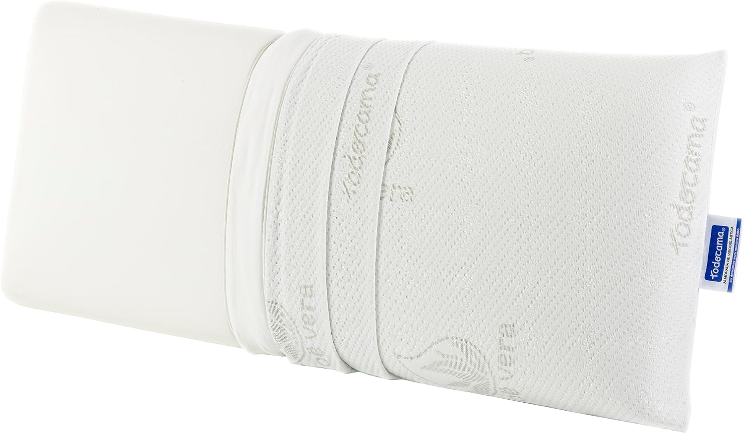Todocama - Memory-Kissen, Aloe Vera, 2 Stück, 70 cm, weiß Naty Shop Standardkissen