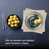 300er-Pack Cocktail-Papierservietten, 100 % recycelbar und biologisch abbaubar, Serviettenhalter aus Edelstahl, umweltfreundliche Servietten, 10 x 10 cm, gefaltet.