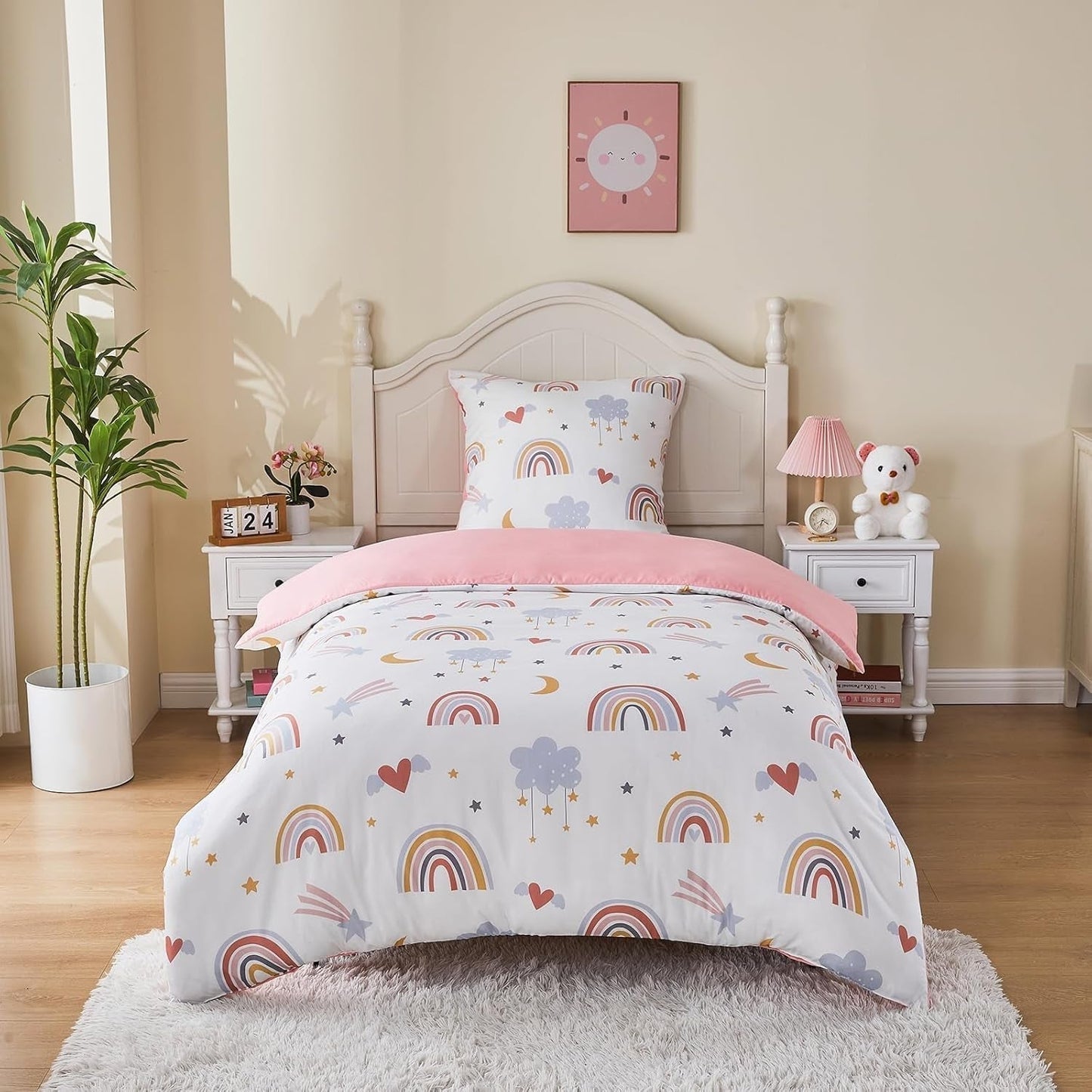 Bettwäsche für Kinder, Regenbogen, Mikrofaser Bettwäsche - Kinder Naty Shop
