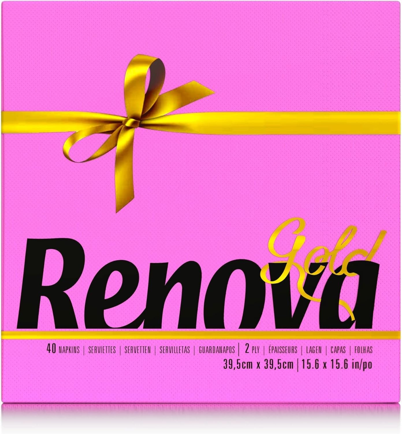 Renova Papierservietten, Fuchsia, 40 Servietten, groß, 2-lagig