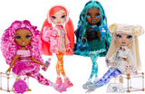 Rainbow High Sparkle & Shine Puppe – Misty – 28 cm große, modische Puppe mit türkisfarbenem Haar und magischen Blasen, stehend, buntes Anziehen und Spielen, Sammlerstück für 4–12 Jahre