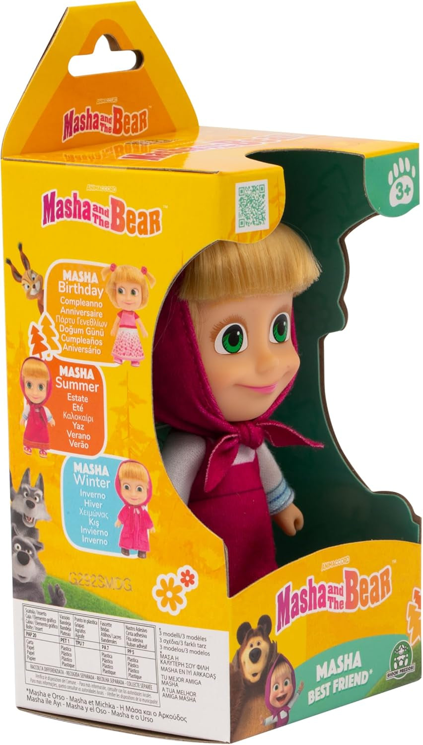 Mascha und Michka-Puppe, 12 cm, zum Sammeln, Sommer-Outfit, Modell, Spielzeug für Kinder ab 3 Jahren, MHA001
