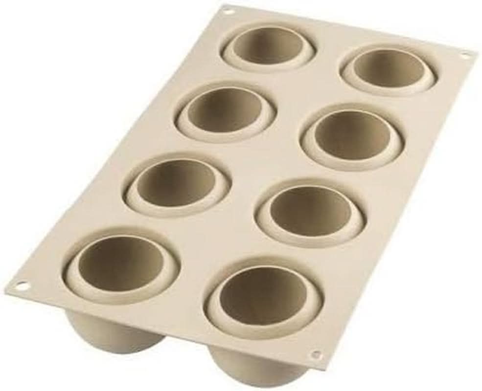 Silikomart, Form für Tartufo-Silikonkuchen, 8 einzelne Öffnungen, Ø 62 H 52 mm Kitchen Naty Shop