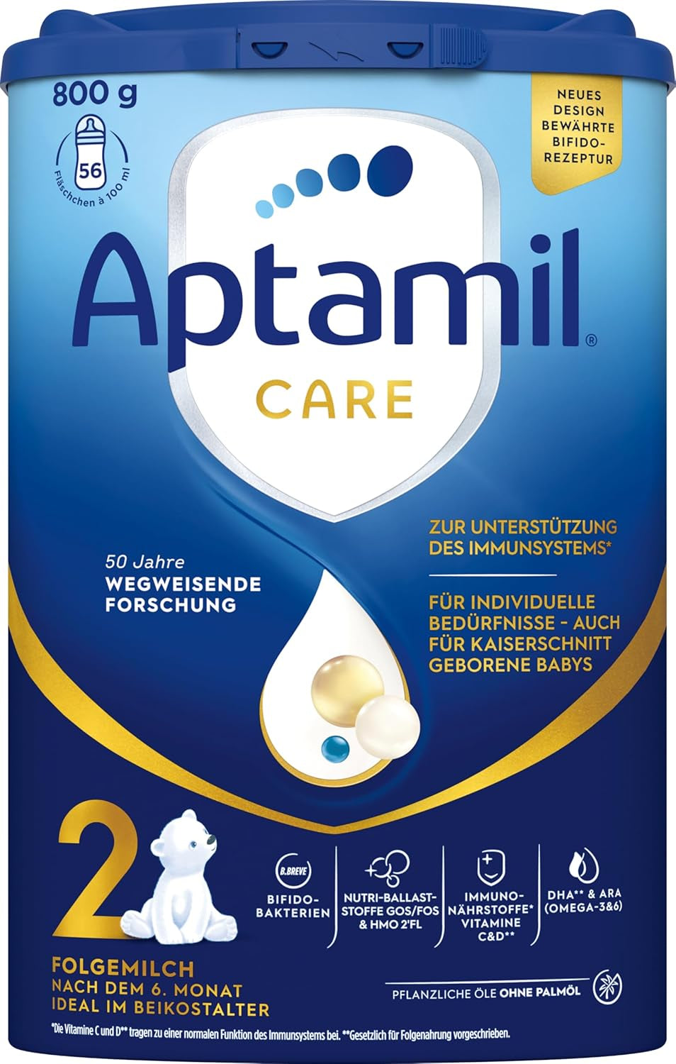Aptamil Care 2 – Auch für Kaiserschnitt-Babys geeignet – 1 x 800 g