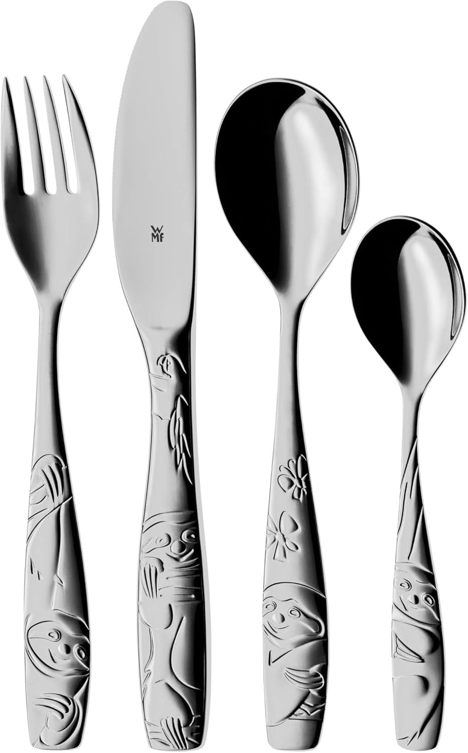 Kinderbesteck WMF Faultier 4-teilig, ab 3 Jahren, Cromargan poliert, spülmaschinenfest Naty Shop