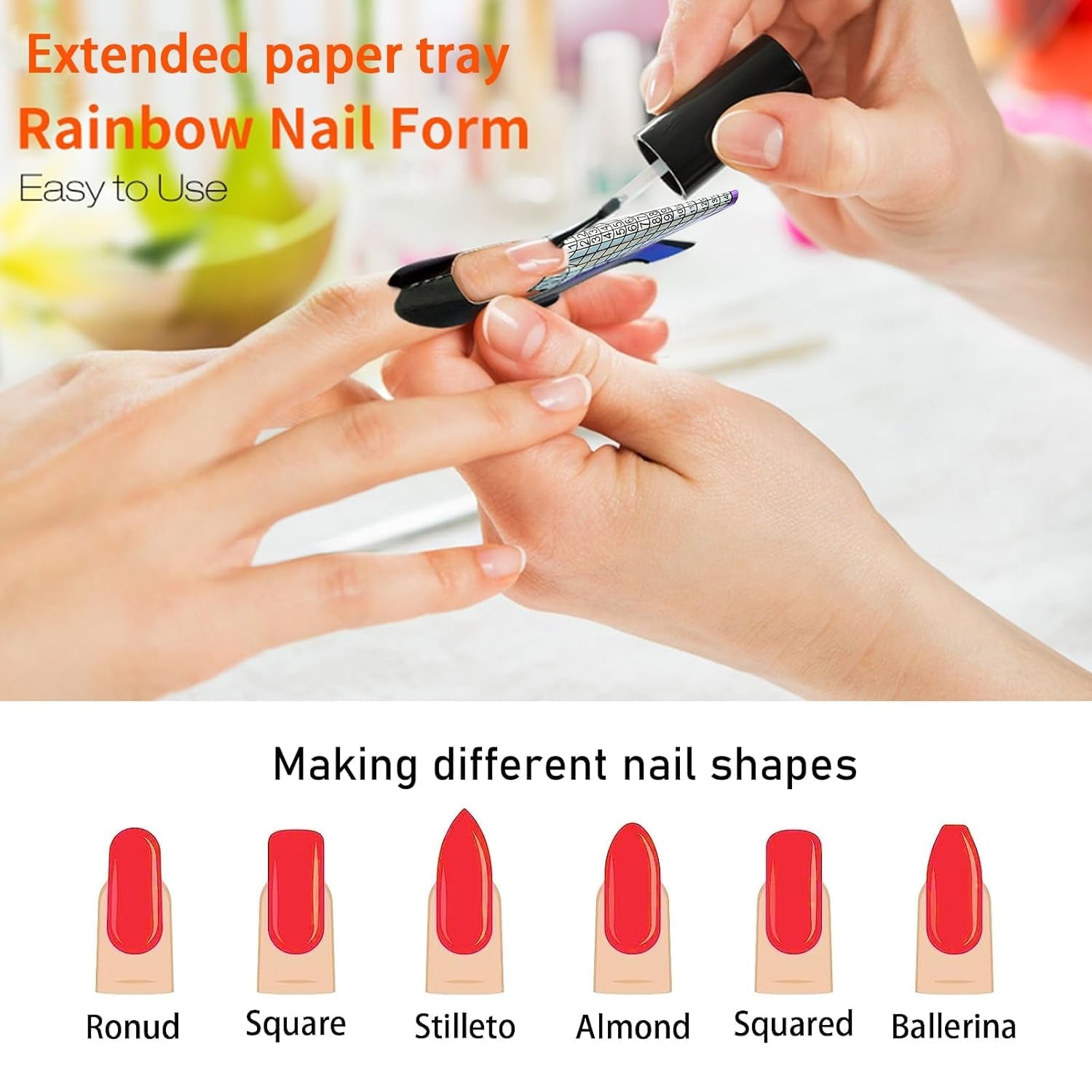 100 Stück Nagelkunst-Schablonen, Modellierschablonen, selbstklebend, mit 4 Blatt transparenten, selbstklebenden Nagelpads und 3 Nagelfeilen, Gel-Nagelverlängerungszubehör für künstliche Nägel