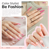 Modelones 35-teiliges Gel-Nagellack-Set, UV-Nagellack-Set mit 48-W-Lampe, Nude-Braun-Weiß-Rosa-Gel-Nagellack-Set, UV-Gel-Nagellack-Set mit Top Coat Base, Nagelstudio-Set