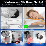 Memory-Schaum-Kissen, Nackenkissen, orthopädisches Kissen – ergonomisches Design, hohle Form für Seiten-, Rücken- und Bauchschläfer. Graue orthopädische Nackenkissen von Naty Shop