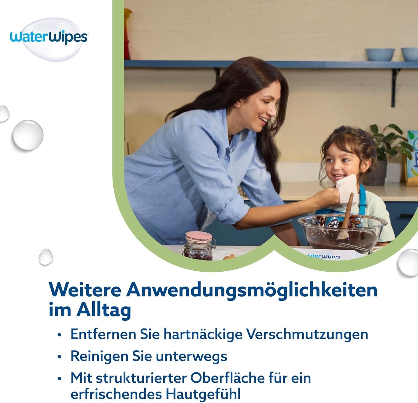 WaterWipes Sensitive+ Feuchttücher für Babys und Kleinkinder, 720 Stück (12er-Pack), 3-in-1-Reinigung, Pflege, Schutz, 99,9 % Wasser, strukturierte Reinigung, parfümfrei