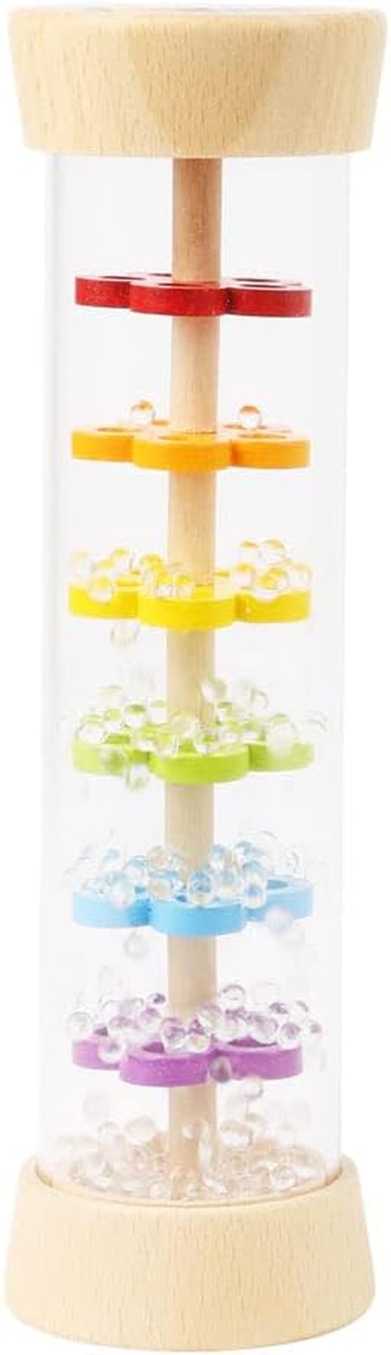 Small Foot Regenmacher-Rassel „Safari“, faszinierendes sensorisches Holzspielzeug, für Kinder ab 6 Monaten, 12458 Jucarii Bebe Naty Shop Regenmacher