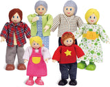 Hape E3401 Vier-Jahreszeiten-Haus, möbliert und E3500 – Puppenfamilie, helle Haut