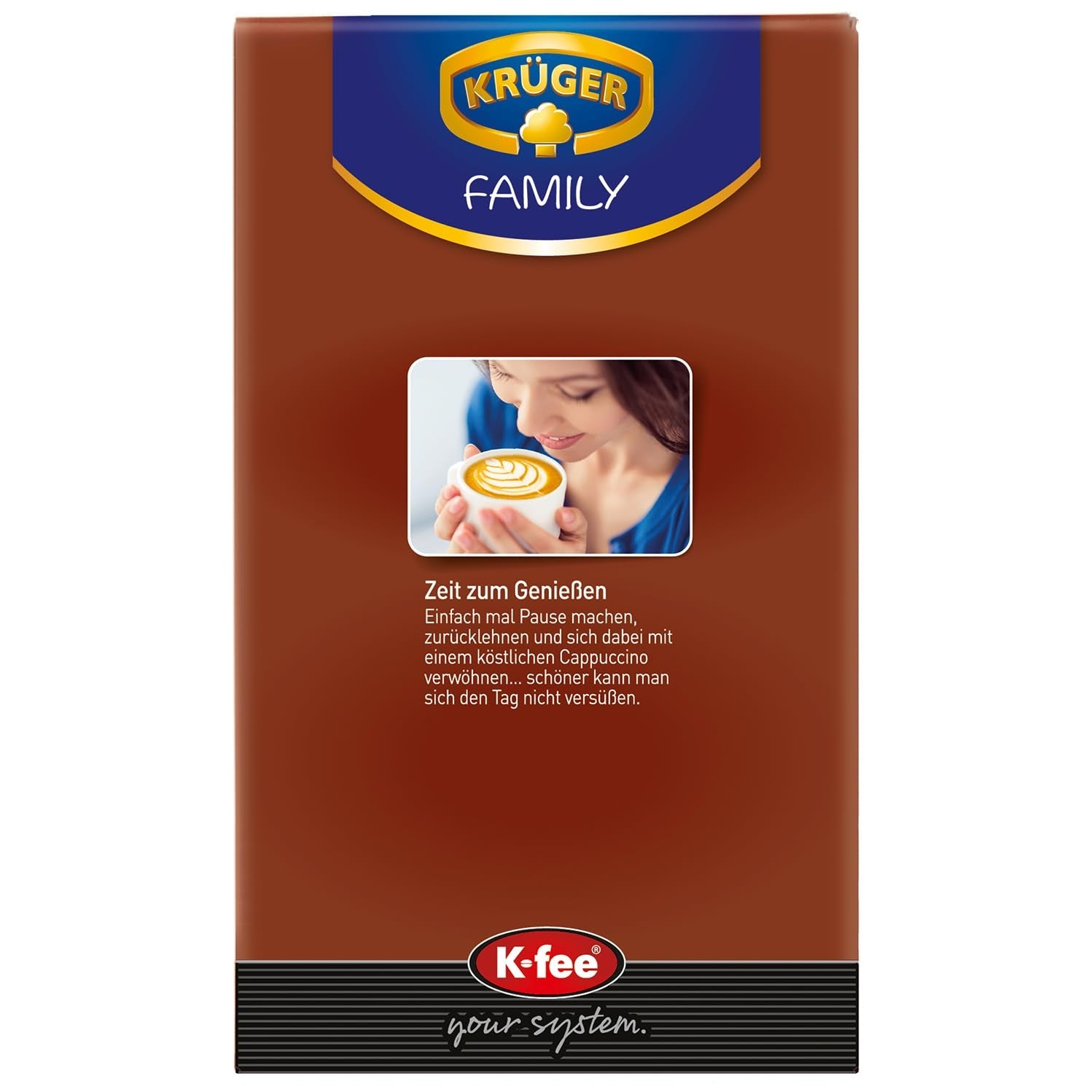 KRÜGER Cappuccino Schoko Kaffeekapseln, kompatibel mit K-fee und ALDI EXPRESSI* Kapselmaschinen, aromatisierter Instantkaffee, 96 Kapseln