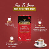 Twinings English Breakfast Black Tea 50g, 25 Teebeutel, voller, runder und kräftiger Schwarztee von den besten Teeplantagen in Sri Lanka und Indien. Schwarzer Tee 1er Pack (1 x 50 g)