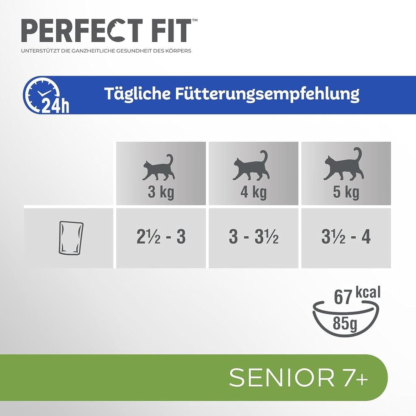 PERFECT FIT™ Senior Cat Portionsbeutel mit Truthahn und Karotten, 12 x 85 g