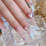 Luxus Rosa Diamant Nagel Charms 3D Butterfly Nail Art Charms Bow Nail Charms Y2K Heart Charms Nägel Zubehör Schmetterling Herz Schleife Nageldesign Edelsteine ​​​​Strasssteine ​​​​Glitzersteine ​​​​Nagelschmuck