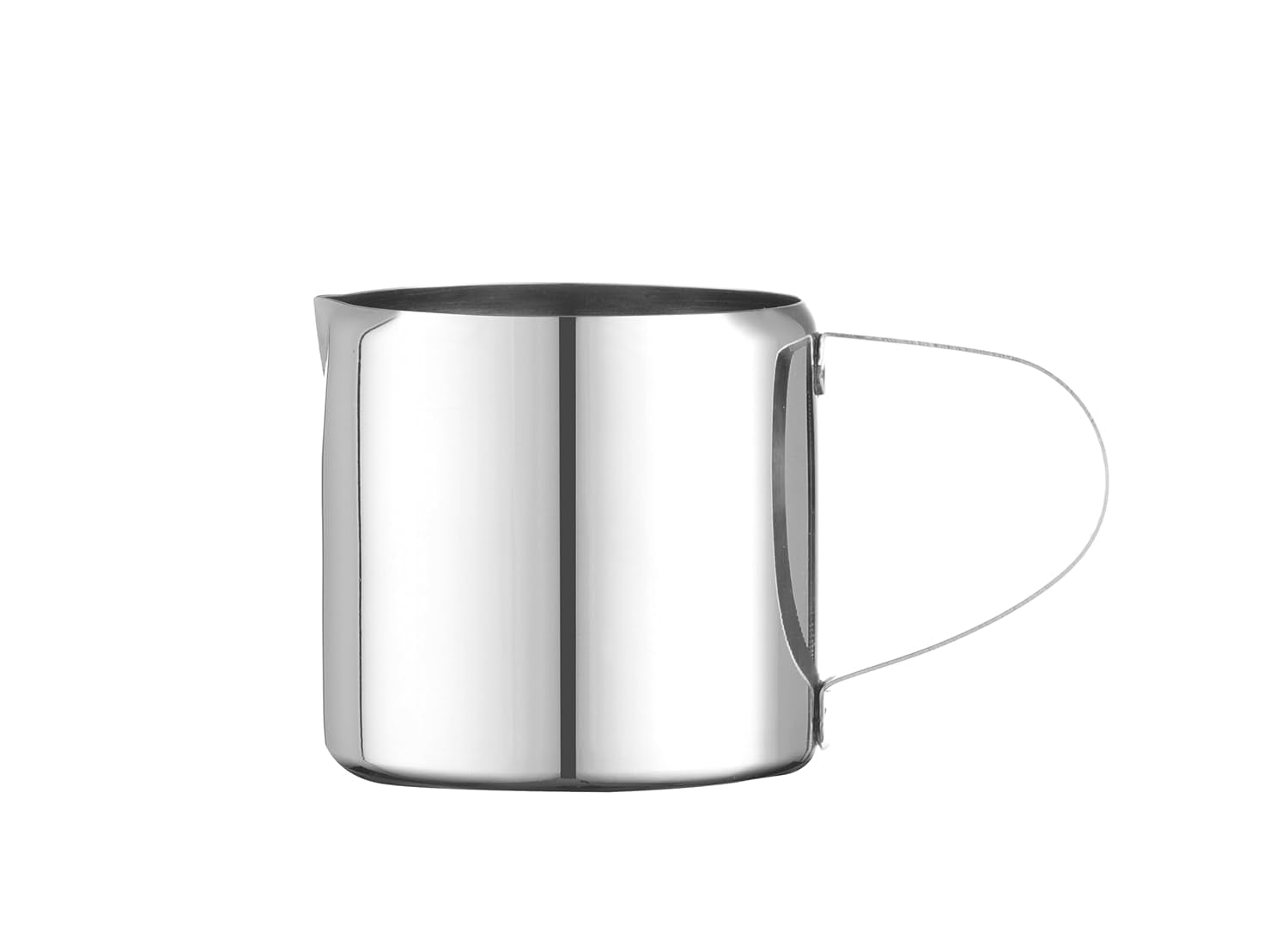 HENDI Mini-Milchbecher, gerades Design, solider Griff, Sahnekännchen, kleiner Milchkännchen, Milchaufschäumer, Schlagsahnekännchen, Schlagsahnekännchen, 120 ml, ø55 x (H) 55 mm, Edelstahl