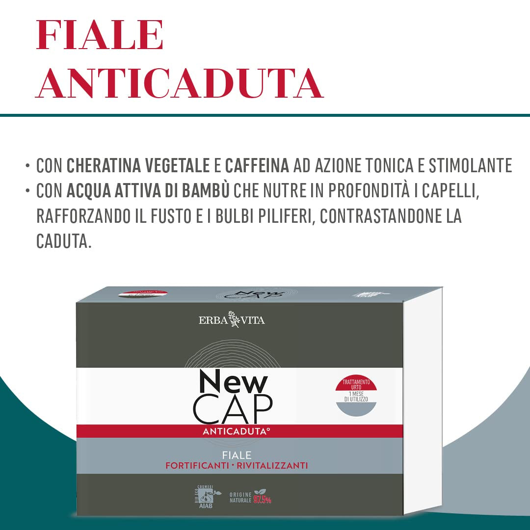 Newcap Anti-Fall Ampullen Kosmetikprodukt für schwaches Haar, 12 Ampullen Haarpflege Naty Shop