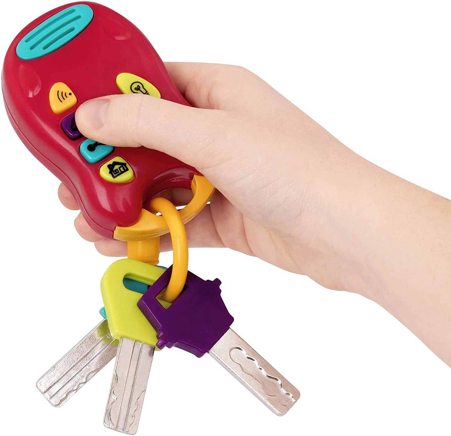 Battat Spielzeugschlüssel Babyspielzeug – Bunter Autoschlüssel-Schlüsselanhänger mit Licht und Geräuschen für Kinder ab 10 Monaten Bebe Toys Naty Shop