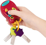 Battat Spielzeugschlüssel Babyspielzeug – Bunter Autoschlüssel-Schlüsselanhänger mit Licht und Geräuschen für Kinder ab 10 Monaten Bebe Toys Naty Shop