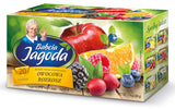Babcia Jagoda – Früchtetee „Fruchtige Verführung“ – 20 Teebeutel – Mit Hibiskus, Apfel, Apfelbeere, Brombeere, Hagebutte, Orangenschale – Intensiver Fruchtgeschmack, koffeinfrei, vegan, natürlich, Cay – 40G