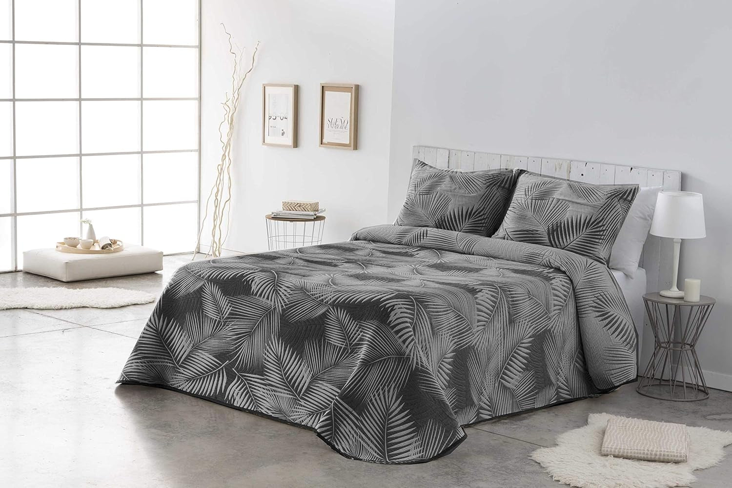 VIALMAN Sofia 30 Bouti Leichte Bettdecke für Doppelbett | Steppdecke Größe 250 x 270 cm, grau Steppdecken und Steppdecken Naty Shop meliert 135 x 190 cm