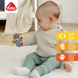 Fehn Mini-Rasselotter – Mini-Greifling zum Rasseln, Tasten und Spielen mit kuschelweichem Stofftier – ein treuer Begleiter für Babys und Kleinkinder ab 0 Monaten. Babyspielzeug Naty Shop