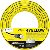 Gartenschlauch Cellfast GELB, leicht, langlebig, 4-lagig, langlebiges Kreuzgeflecht, UV- und algenbeständig, verdrehsicher, REACH-Technologie, 20 bar, -10/+50°C, Verschluss: 3/4", 50m