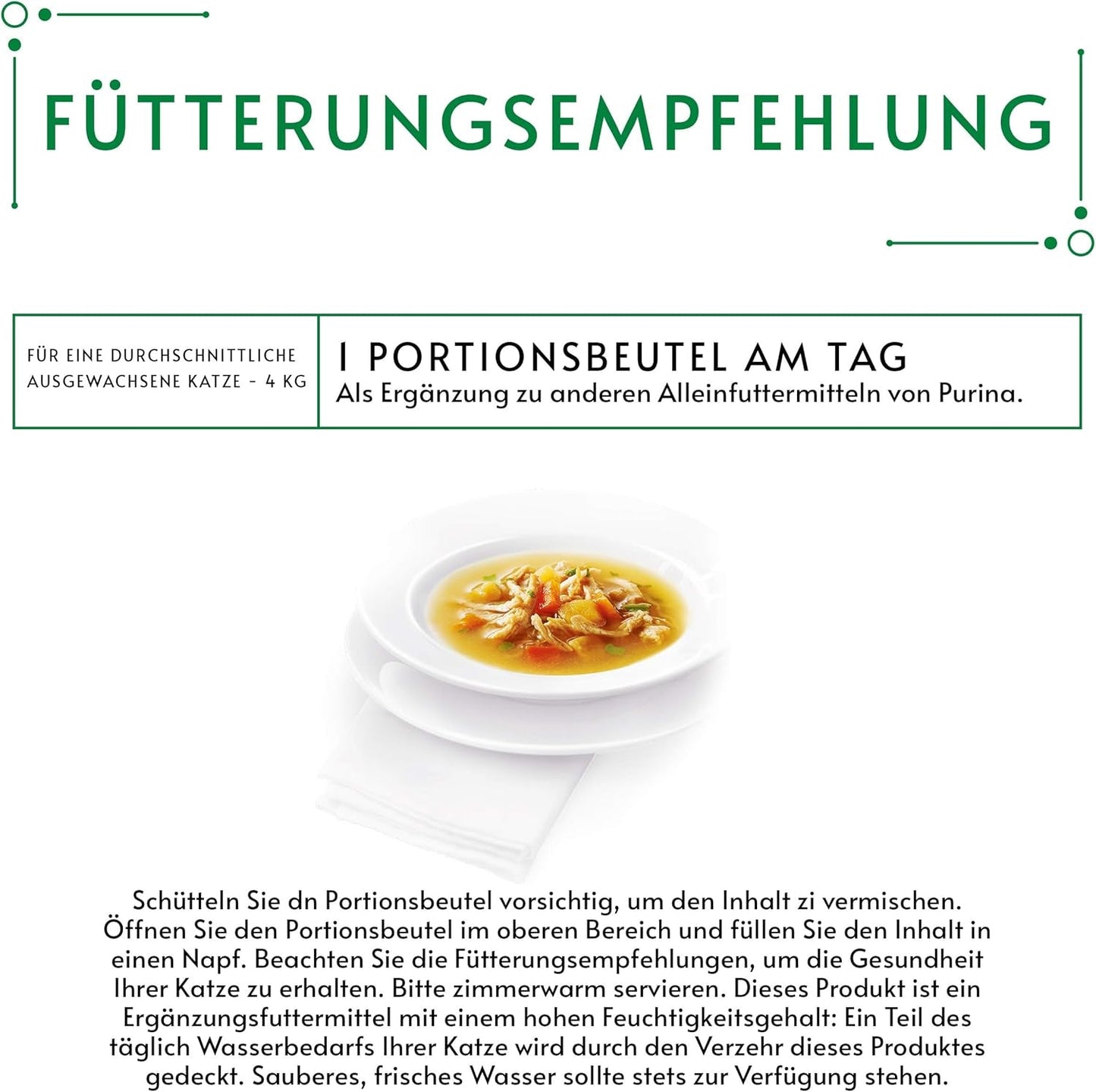 Gourmet-Kristallsuppe für Katzen mit Huhn und natürlichem Gemüse, 32er-Pack (32 x 40 g)