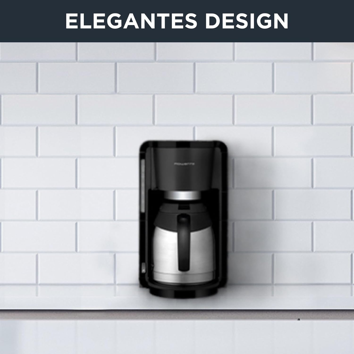 Rowenta Adagio Filter-Espressomaschine, Thermokaraffe aus Edelstahl, hält den Kaffee bis zu 4 Stunden heiß, 10–15 Tassen Fassungsvermögen, 1,25 l Fassungsvermögen, abnehmbarer Filterkorb, automatische Abschaltung, Schwarz, CT3818