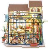 Robotime DG145 Rolife Emily's Flower Shop Miniatur-Puppenhaus aus Holz, Metall, Stoff und Pappe, Maße: 22 x 15 x 17 cm, Puppenhäuser von Naty Shop